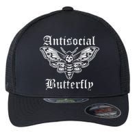 Funny Antisocial Butterfly Introvert Distressed Design Flexfit Unipanel Trucker Cap