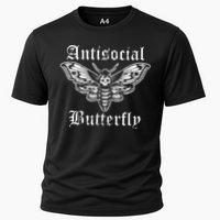 Funny Antisocial Butterfly Introvert Distressed Design Performance Shirt