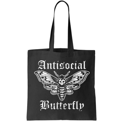 Funny Antisocial Butterfly Introvert Distressed Design Bag