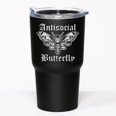 Funny Antisocial Butterfly Introvert Distressed Design Tumbler