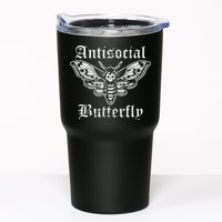 Funny Antisocial Butterfly Introvert Distressed Design Tumbler