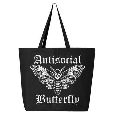 Funny Antisocial Butterfly Introvert Distressed Design 25L Jumbo Tote