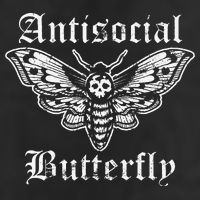 Funny Antisocial Butterfly Introvert Distressed Design Trucker Hat