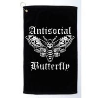 Funny Antisocial Butterfly Introvert Distressed Design Golf Towel