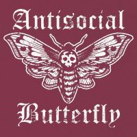 Funny Antisocial Butterfly Introvert Distressed Design 16oz Travel Tumbler