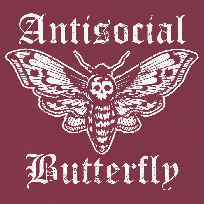 Funny Antisocial Butterfly Introvert Distressed Design 16oz Travel Tumbler