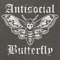Funny Antisocial Butterfly Introvert Distressed Design Cotton Canvas Backpack