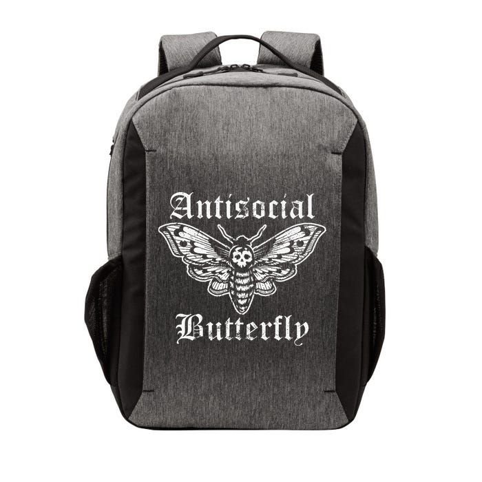 Funny Antisocial Butterfly Introvert Distressed Design Vector Backpack