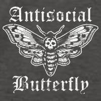 Funny Antisocial Butterfly Introvert Distressed Design Vector Backpack