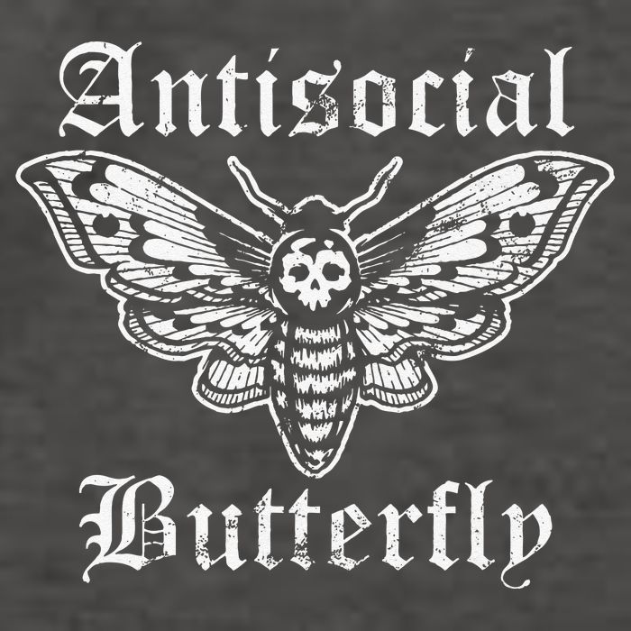 Funny Antisocial Butterfly Introvert Distressed Design Vector Backpack