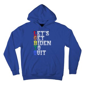 Funny Anti Biden LGBTQ Lets Get Biden To Quit Hoodie