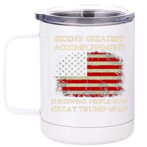 Funny Anti Biden BidenS Greatest Accomplishment Is 12 oz Stainless Steel Tumbler Cup