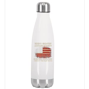 Funny Anti Biden BidenS Greatest Accomplishment Is Stainless Steel Insulated Water Bottle