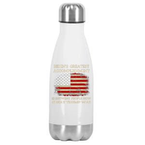 Funny Anti Biden BidenS Greatest Accomplishment Is Stainless Steel Insulated Water Bottle