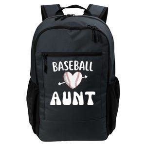 Funny Aunt Baseball Groovy Heart Baseball Player Mother Day Cool Gift Daily Commute Backpack