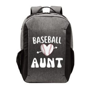 Funny Aunt Baseball Groovy Heart Baseball Player Mother Day Cool Gift Vector Backpack