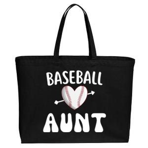 Funny Aunt Baseball Groovy Heart Baseball Player Mother Day Cool Gift Cotton Canvas Jumbo Tote