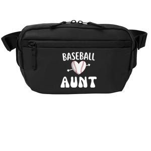 Funny Aunt Baseball Groovy Heart Baseball Player Mother Day Cool Gift Crossbody Pack