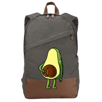 Funny Avocado Butt Cute Avocado Lover Cotton Canvas Backpack