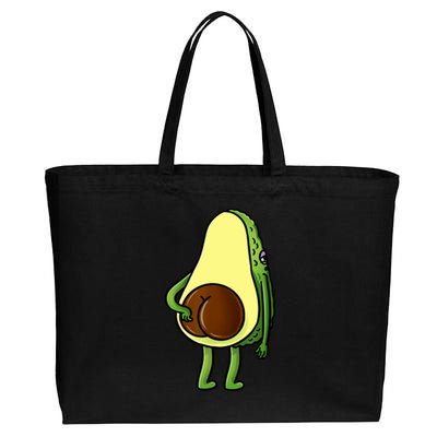 Funny Avocado Butt Cute Avocado Lover Cotton Canvas Jumbo Tote