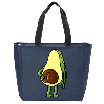 Funny Avocado Butt Cute Avocado Lover Zip Tote Bag