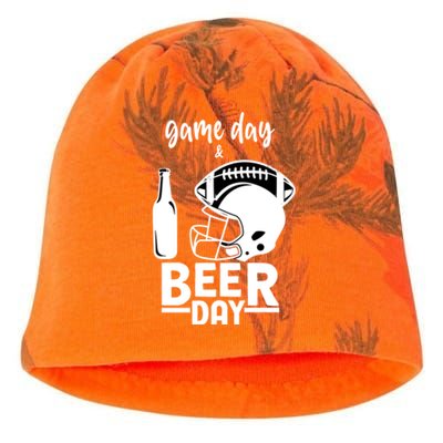 Football And Beer Day Great Gift Kati - Camo Knit Beanie