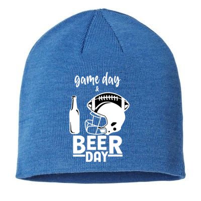 Football And Beer Day Great Gift Sustainable Beanie