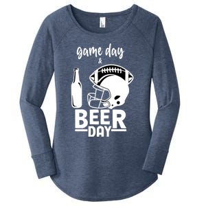 Football And Beer Day Great Gift Women's Perfect Tri Tunic Long Sleeve Shirt