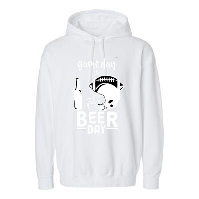 Football And Beer Day Great Gift Garment-Dyed Fleece Hoodie