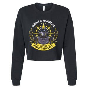 Funny Alien Bugs Are Enlist Today Cropped Pullover Crew