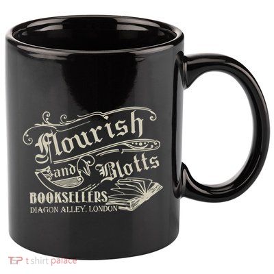 Flourish And Blotts Wizard Book Shop 11oz C Handle Ceramic Mug