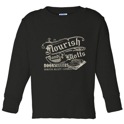Flourish And Blotts Wizard Book Shop Toddler Long Sleeve Shirt