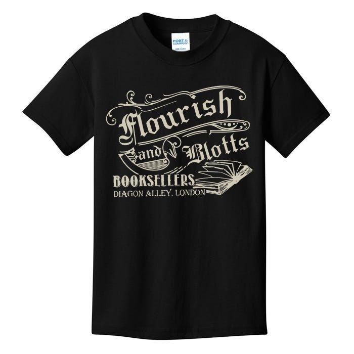 Flourish And Blotts Wizard Book Shop Kids T-Shirt