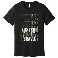 FJB Anti Biden Foxtrot Juliet Bravo American Flag Premium T-Shirt