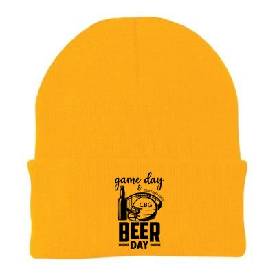 Football And Beer Day Gift Knit Cap Winter Beanie