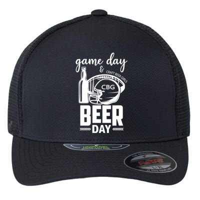 Football And Beer Day Gift Flexfit Unipanel Trucker Cap