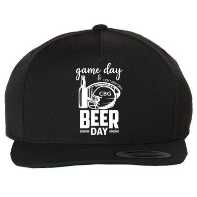 Football And Beer Day Gift Wool Snapback Cap