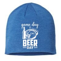 Football And Beer Day Gift Sustainable Beanie