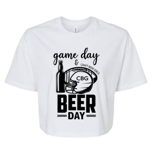 Football And Beer Day Gift Bella+Canvas Jersey Crop Tee