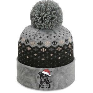 Funny American Bulldog Christmas Santa Hat Xmas Mom Dad Gift The Baniff Cuffed Pom Beanie