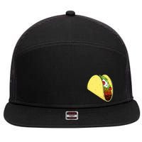 Front And Back Not Your Breakfast Taco Biden Rnc 7 Panel Mesh Trucker Snapback Hat