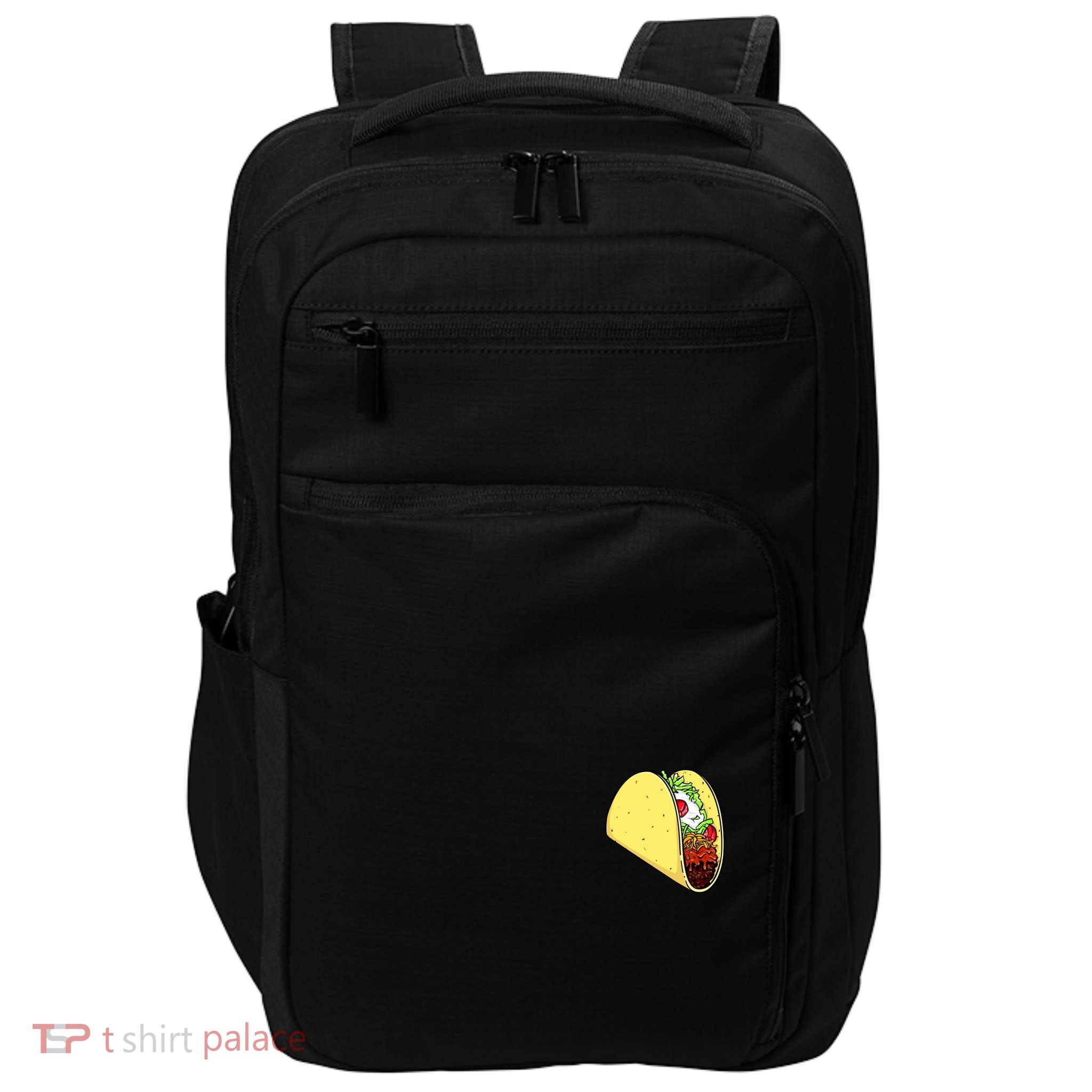 Front And Back Not Your Breakfast Taco Biden Rnc Impact Tech Backpack