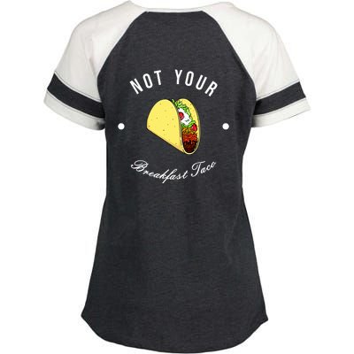 Front And Back Not Your Breakfast Taco Biden Rnc Enza Ladies Jersey Colorblock Tee