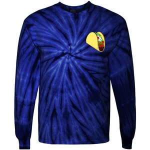 Front And Back Not Your Breakfast Taco Biden Rnc Tie-Dye Long Sleeve Shirt