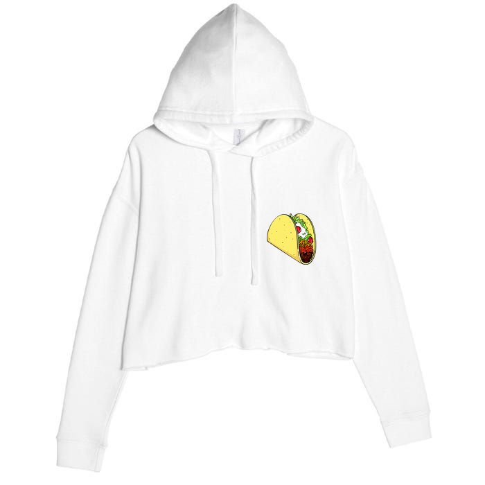 Front And Back Not Your Breakfast Taco Biden Rnc Crop Fleece Hoodie