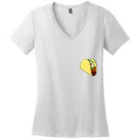 Front And Back Not Your Breakfast Taco Biden Rnc Women's V-Neck T-Shirt