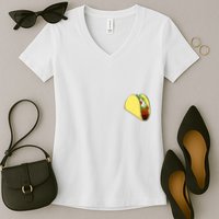 Front And Back Not Your Breakfast Taco Biden Rnc Women's V-Neck T-Shirt