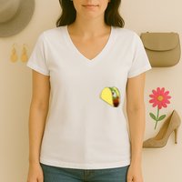 Front And Back Not Your Breakfast Taco Biden Rnc Women's V-Neck T-Shirt