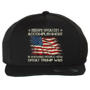 Funny Anti Biden BidenS Greatest Accomplishment Is Showing Wool Snapback Cap