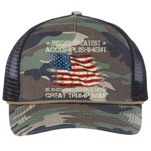 Funny Anti Biden BidenS Greatest Accomplishment Is Showing Retro Rope Trucker Hat Cap